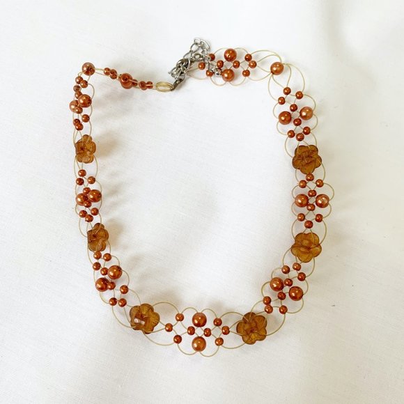VINTAGE | 2000s CHOCKER BEADED NECKLACE - Picture 1 of 4